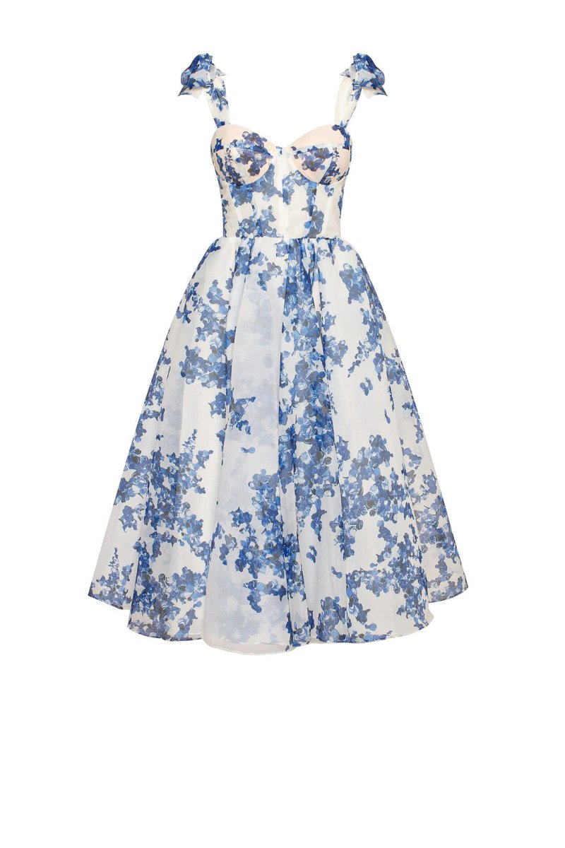 Elegante abito midi blu da donna - un accessorio di stile per ogni occasione