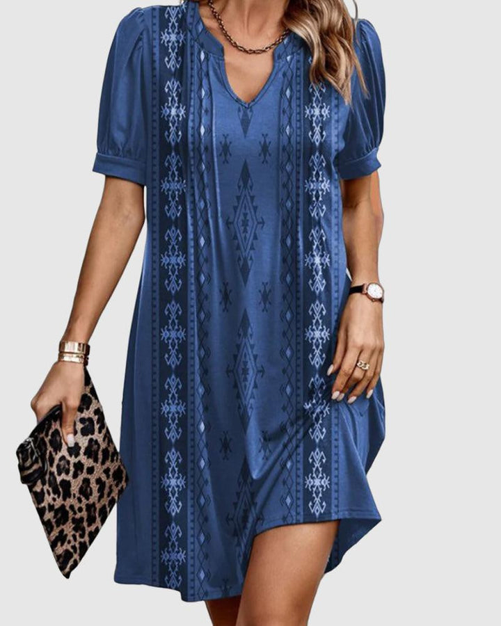 Abito corto elegante e alla moda con scollatura a punta per donna