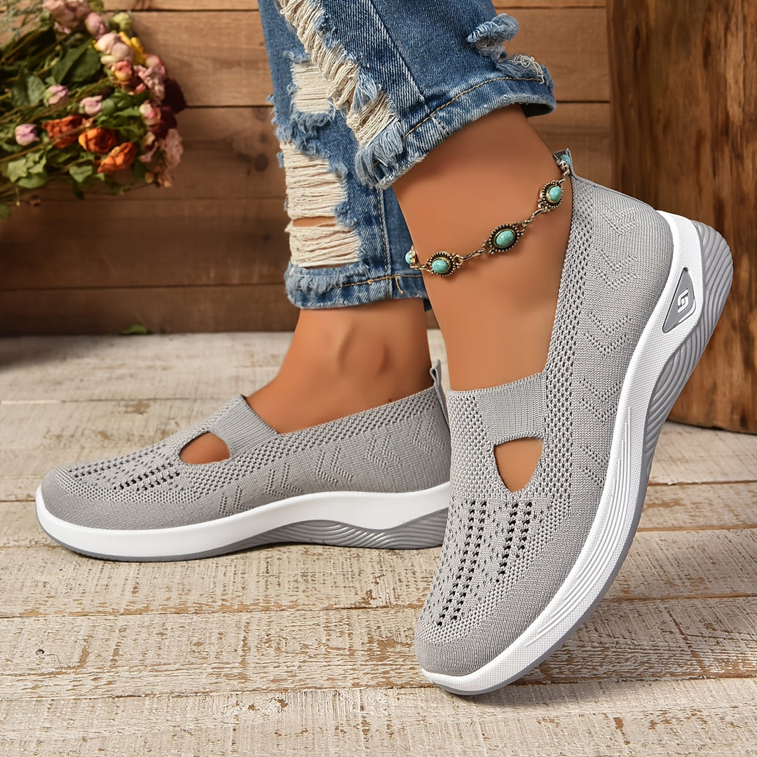 Scarpe da ginnastica senza lacci per donna - Tejido transpirable - Suela acolchada - Estilo casual de corte bajo