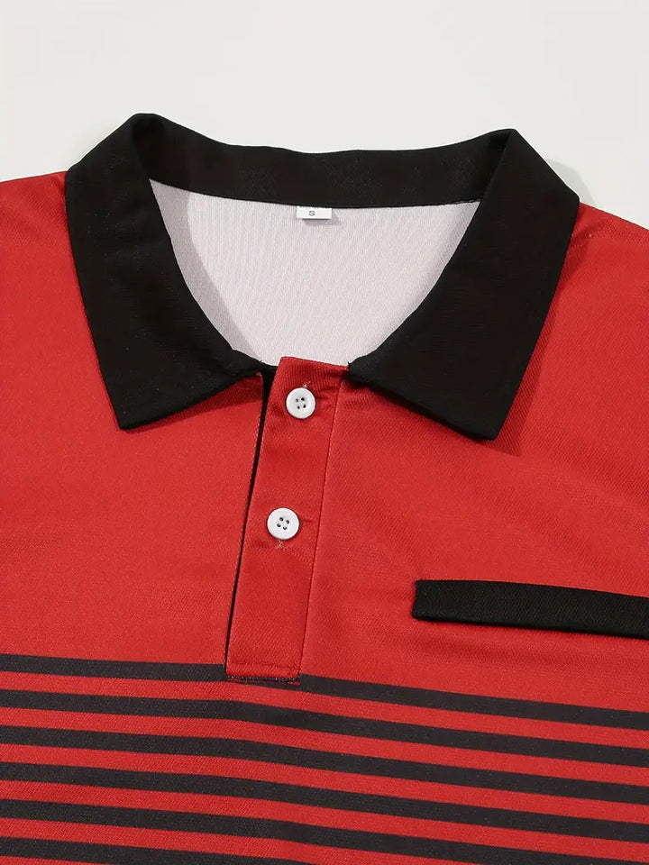 Polo elegante da uomo slim fit con cintura - maniche corte, look casual ed elegante