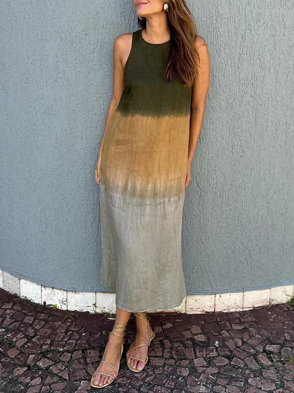 Abito estivo da donna elegante e confortevole con elegante scollatura a V
