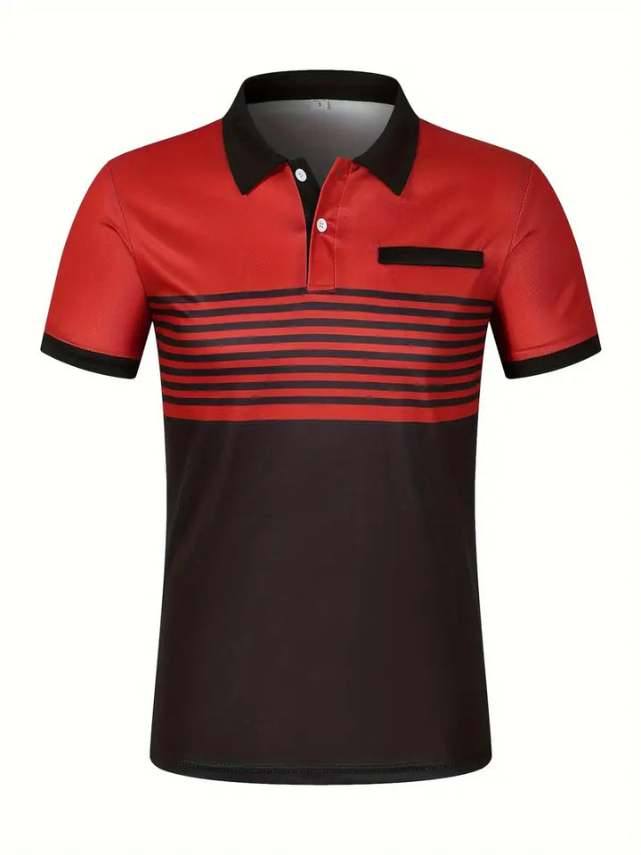 Polo elegante da uomo slim fit con cintura - maniche corte, look casual ed elegante