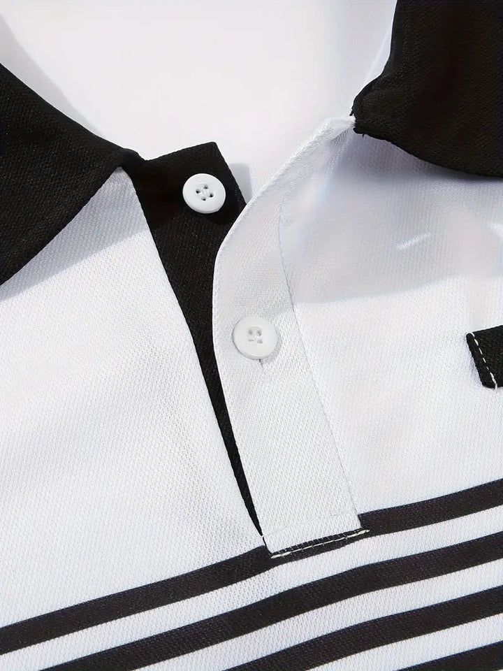 Polo elegante da uomo slim fit con cintura - maniche corte, look casual ed elegante