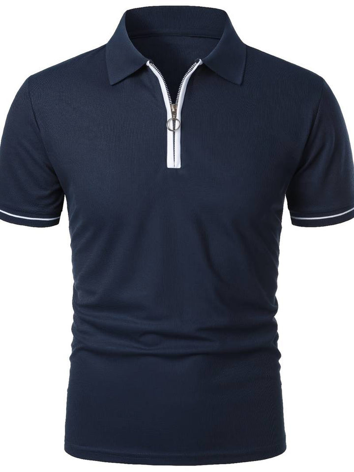 Camisas Polos para Hombre de Ajuste Delgado con Manga Corta y Detalle de Contraste Elegante, Perfectas para un Estilo Moderno y Sofisticado
