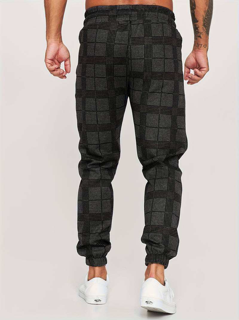 Joggers a quadri Slim Fit da uomo di UrbanFit - Un look casual elegante e confortevole