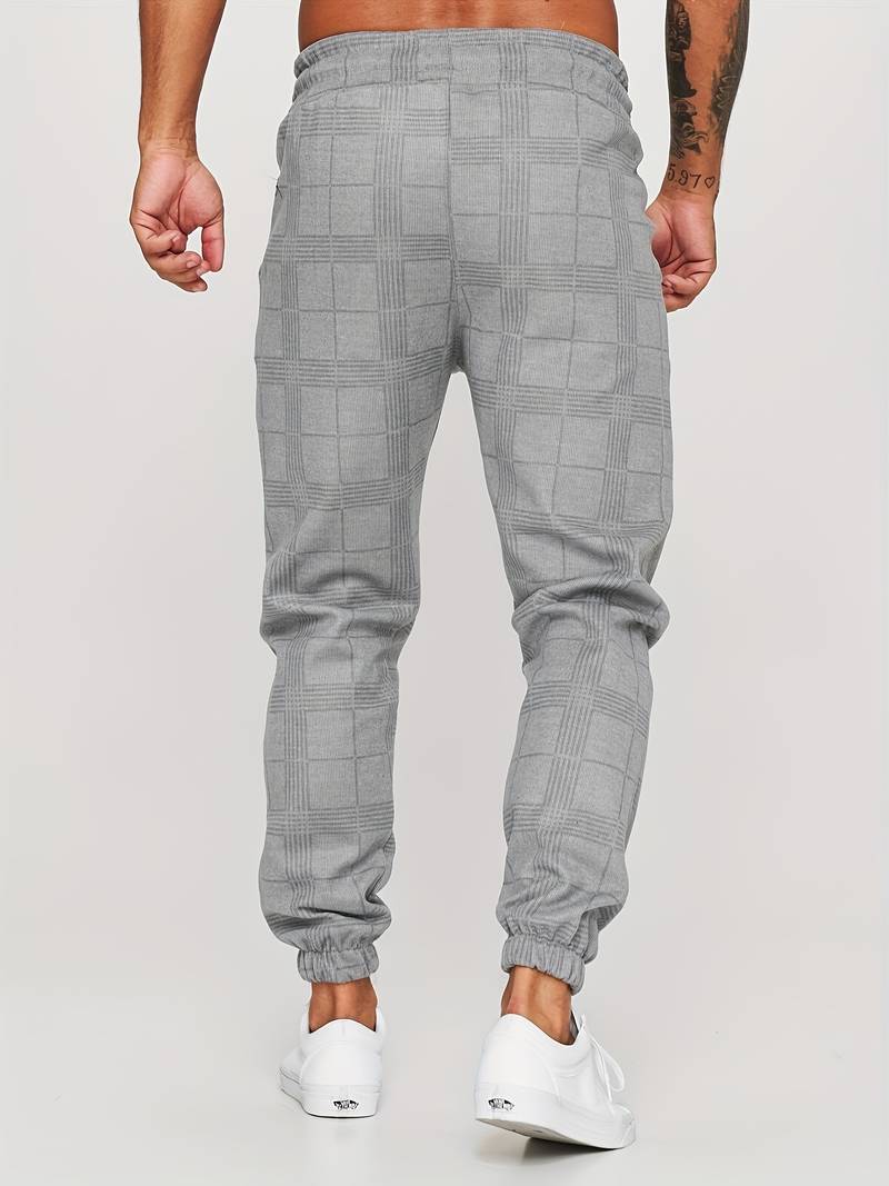 Joggers a quadri Slim Fit da uomo di UrbanFit - Un look casual elegante e confortevole