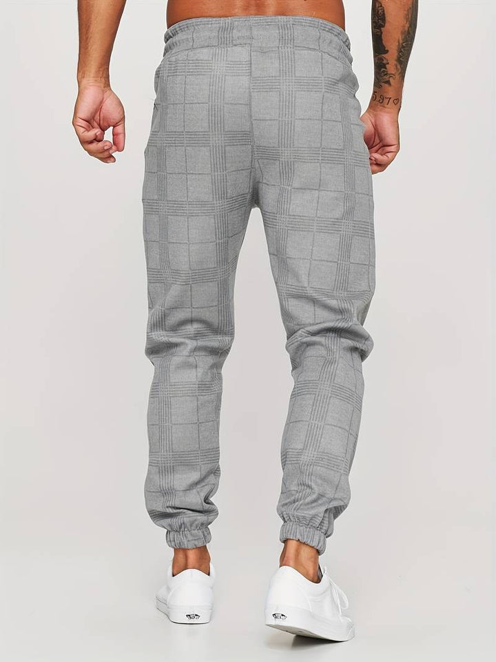 Joggers a quadri Slim Fit da uomo di UrbanFit - Un look casual elegante e confortevole