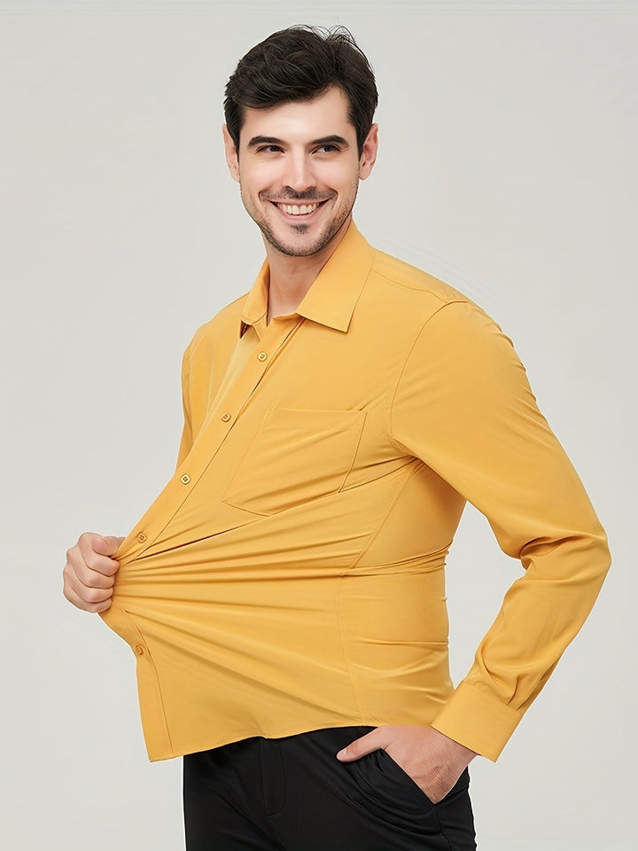 Elegante gilet da uomo in tessuto di cotone traspirante - taglio moderno e manica lunga con bottoni