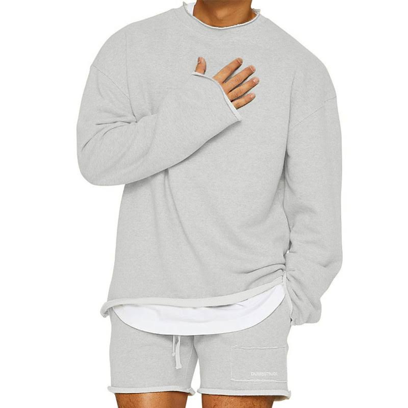 Sudadera para Hombre con Corte Relajado y Algodón Suave - Estilo Casual y Moderno con Cuello Redondo