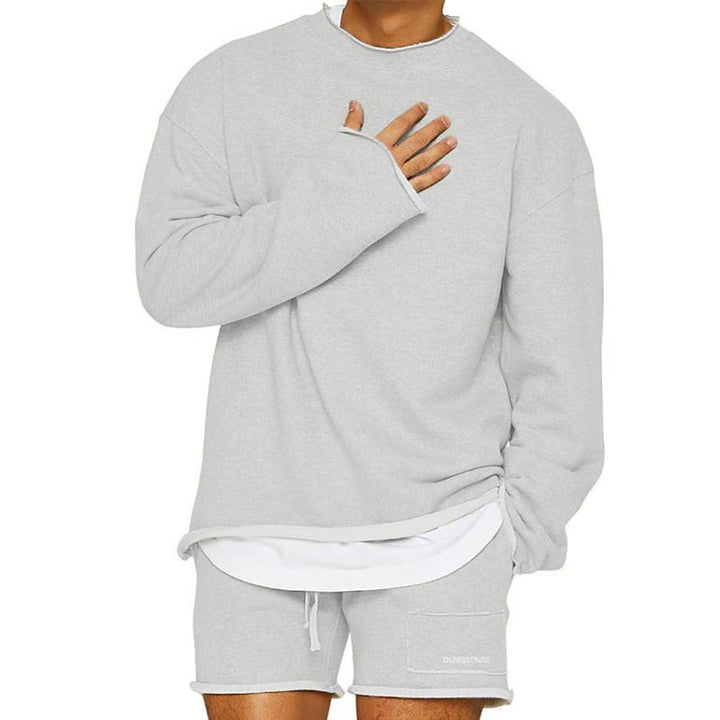 Sudadera para Hombre con Corte Relajado y Algodón Suave - Estilo Casual y Moderno con Cuello Redondo