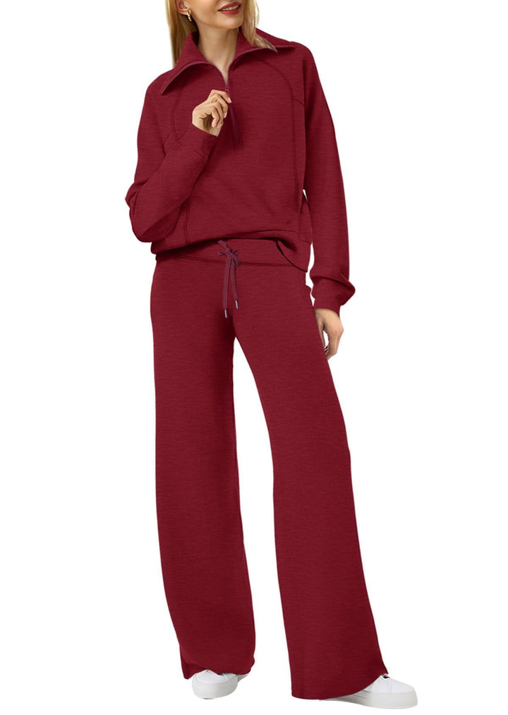 Set lounge comodo e spazioso con eleganti pantaloni a gamba larga - ideale per le donne