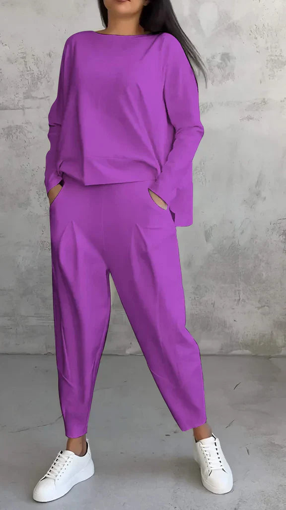 Elegante abito da donna a due pezzi per il tempo libero - una combinazione di comfort ed eleganza