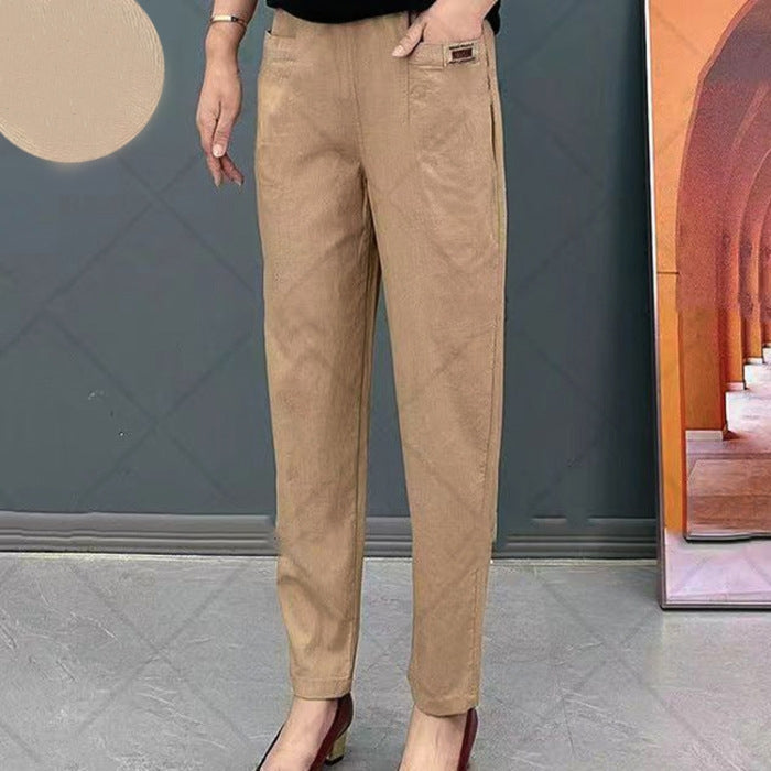 Comodi pantaloni Relax Fit in cotone con elastico in vita per il relax di tutti i giorni