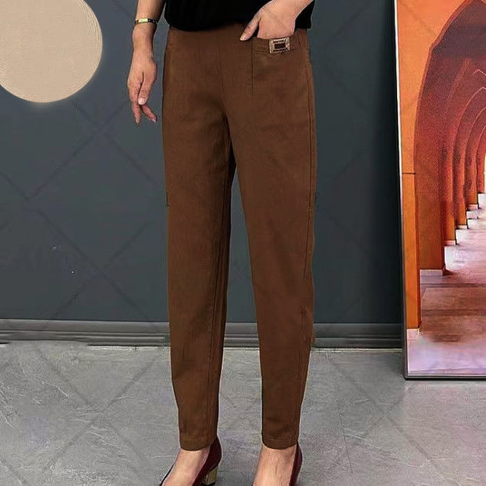 Comodi pantaloni Relax Fit in cotone con elastico in vita per il relax di tutti i giorni