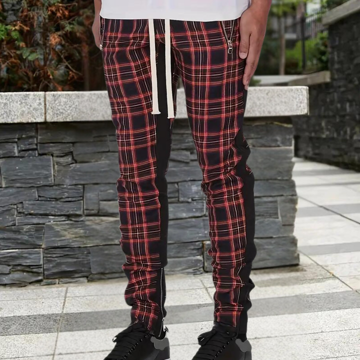 Pantaloni da uomo alla moda con motivo a quadri di tendenza